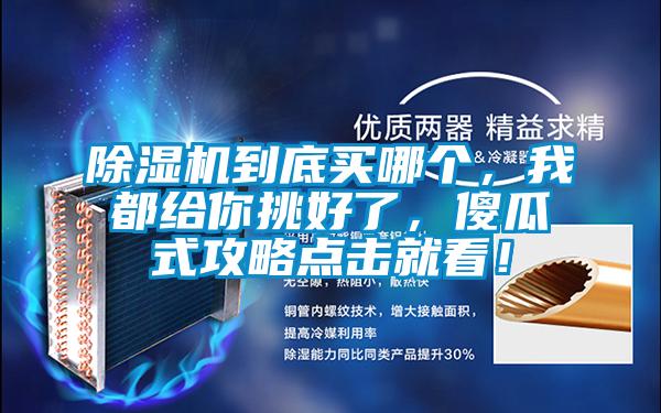 除濕機到底買哪個，我都給你挑好了，傻瓜式攻略點擊就看！