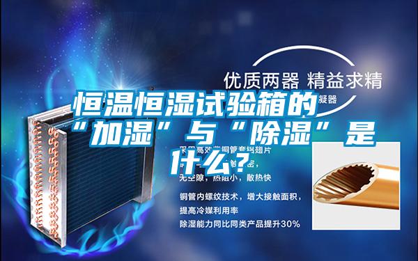 恒溫恒濕試驗箱的“加濕”與“除濕”是什么？