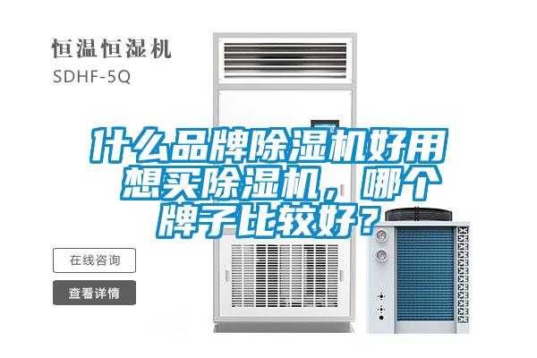 什么品牌除濕機好用 想買除濕機，哪個牌子比較好？