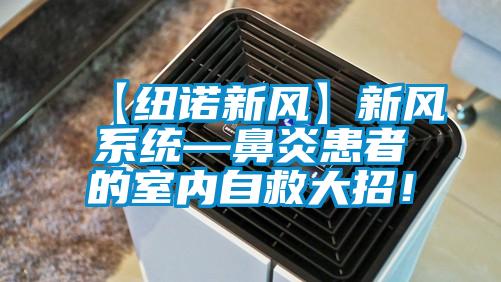 【紐諾新風】新風系統—鼻炎患者的室內自救大招！