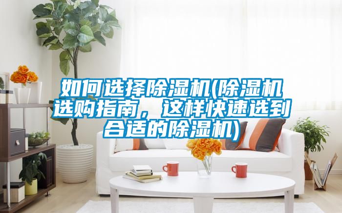 如何選擇除濕機(jī)(除濕機(jī)選購指南，這樣快速選到合適的除濕機(jī))