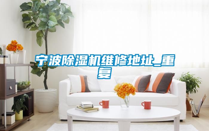 寧波除濕機維修地址_重復(fù)